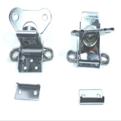 (2) Two Exterior Butterfly Latches with Keeper Plate (Chromed Finish)
