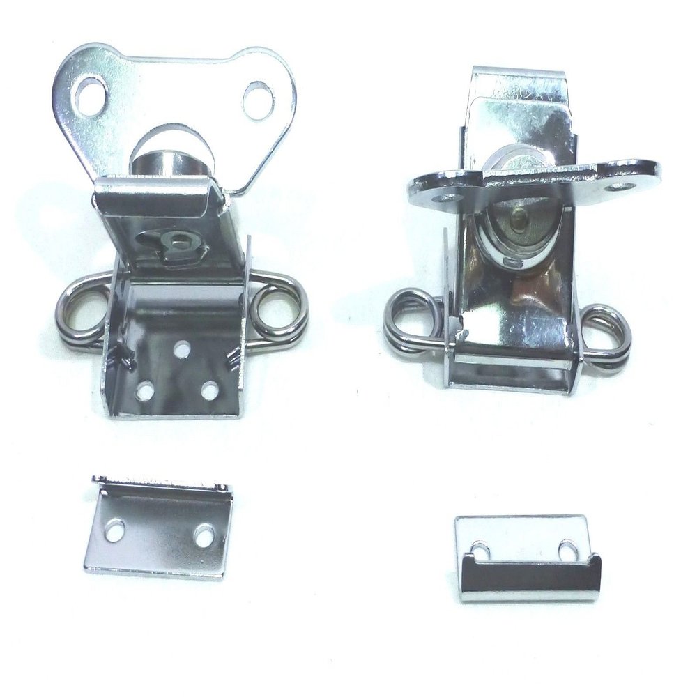 (2) Two Exterior Butterfly Latches with Keeper Plate (Chromed Finish)