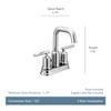 Moen WS84228 Two-Handle High Arc Bathroom Faucet, Chrome view 2