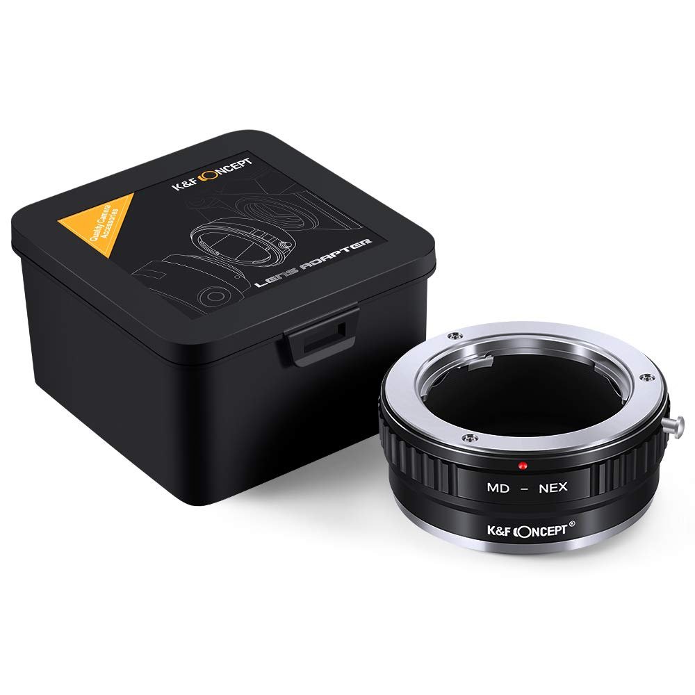 K&F Concept Lens Mount Adapter Compitable with Minolta MD MC Lens to NEX E-Mount Camera Body with Brass Material Version 2