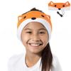 CozyPhones Over The Ear Headband Headphones - Kids Headphones Volume Limited with Thin Speakers & Super Soft Fleece Headband - Fox view 1