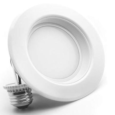 Bioluz LED 4" LED Retrofit Recessed Light 65W Equivalent (Using 10W) 700 Lumen, 90 CRI, Dimmable, UL-Listed CEC JA8 Title 24 Compliant (1-Pack, 3000K Soft White, Beveled Trim)