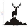 MairGwall Buck Wall Decal Animal Wall Sticker Vinyl Deer Wall Decal Wildlife Hunting Decor Men's Room Art Decoration Medium,Black) view 3