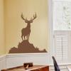 Buck Wall Decal Animal Wall Sticker Vinyl Deer Wall Decal Wildlife Hunting Decor Men's Room Art Decoration Medium,Brown view 1