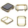 HJINVIGOUR 3.0mm Bling spakling Bling Rhinestone Diamond Zircon Crystal case Cover Bezel Handwork Inlaid Compatible Apple Watch Series 4 Series 3 2 1 (Gold, 44mm) view 1