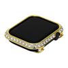 HJINVIGOUR 3.0mm Bling spakling Bling Rhinestone Diamond Zircon Crystal case Cover Bezel Handwork Inlaid Compatible Apple Watch Series 4 Series 3 2 1 (Gold, 44mm) view 3