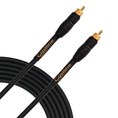 Castline Gold RCA to RCA Audio Patch Cable Mogami 2549 (1 Ft)