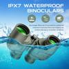 Hooway 7x50 Waterproof Floating Marine Binocular w/Internal Rangefinder & Compass for Navigation,Boating,Bird Watching and More(Army Green view 2