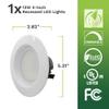 Bioluz LED 4-inch 13 Watt 90 CRI Dimmable LED Retrofit Recessed Lighting Fixture - 2700K LED Ceiling Light - 910 Lumen Recessed Downlight UL-Listed JA8 CEC view 4