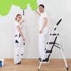 Giantex 4 Step Ladder, Folding Step Stool with Anti-Slip Pedal Platform, Metal Frame, Rubber Hand Grip, 330Lbs Capacity Portable Multipurpose Ladder for Home Kitchen view 3
