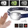 XUNATA Head Lamps, 3 Modes USB Rechargeable Headlamp Flashlight, Great for Camping, Hiking, Dog Walking, Kids, Water and Shock Resistant, Adjustable, Batteries Included(White+Blue) view 2