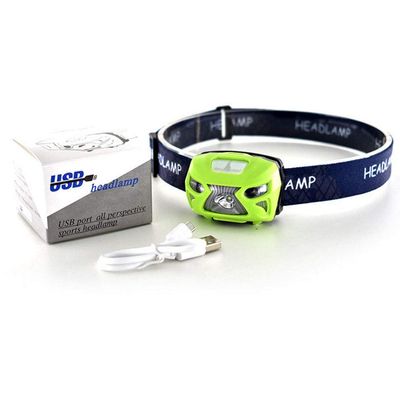 XUNATA Head lamps, 3 Modes USB Rechargeable Headlamp Flashlight, Great for Camping, Hiking, Dog Walking, Kids, Water and Shock Resistant, Adjustable, Batteries Included(Green+Blue)