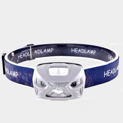 XUNATA Head lamps, 3 Modes USB Rechargeable Headlamp Flashlight, Great for Camping, Hiking, Dog Walking, Kids, Water and Shock Resistant, Adjustable, Batteries Included(Grey+Blue)