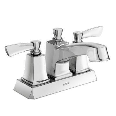 Moen Conway Two-Handle Centerset Bathroom Faucet with Drain Assembly, Chrome, WS84922
