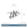 Moen Conway Two-Handle Centerset Bathroom Faucet with Drain Assembly, Chrome, WS84922 view 3