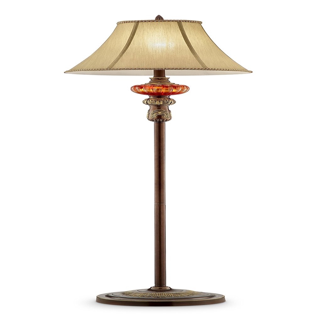 OK Lighting OK-4283F Gold Amber Floor Lamp, 16" x 16" x 63"
