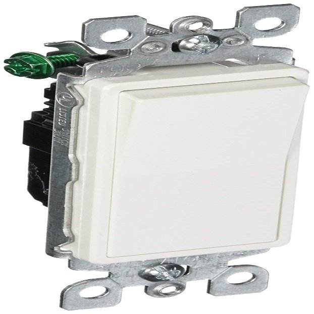 Leviton 5601-2WM 15 Pack 15Amp 120/277V Decora Rocker Single Pole AC Quiet Switch, White
