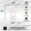 SLEEKLIGHTING GU24 13W T2 Spiral CFL Light Bulb 5000K Daylight 2-Prong view 2