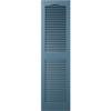 Builders Edge 14.5 in. W x 66 in. H, Custom Cathedral Top Center Mullion, Open Louver Shutters, Includes Matching Installation Spikes (Per Pair), 036 - Classic Blue view 2