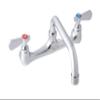 BK Resources BKF-8W-10-G Workforce Standard Duty 8" On Center Splash Mount Faucet with 10" Swing Spout view 1