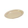 Carlisle Kingline Platter, 13-1/2" x 9-3/4", oval, narrow rim, scratch, stain and chip resistant, reinforced at stress points, dishwasher, melamine, gloss finish, tan, NSF, KL12625, Case of 12 view 1