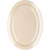 Carlisle Kingline Platter, 13-1/2" x 9-3/4", oval, narrow rim, scratch, stain and chip resistant, reinforced at stress points, dishwasher, melamine, gloss finish, tan, NSF, KL12625, Case of 12 view 2