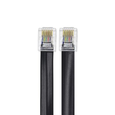 SMITON Black Color 3FT 6P6C RJ12 Telephone Cord