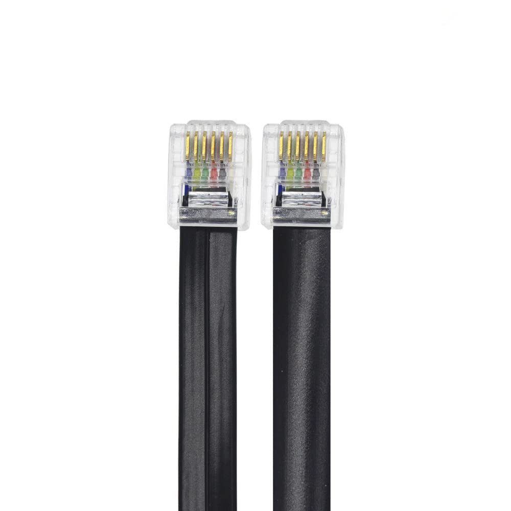 SMITON Black Color 3FT 6P6C RJ12 Telephone Cord