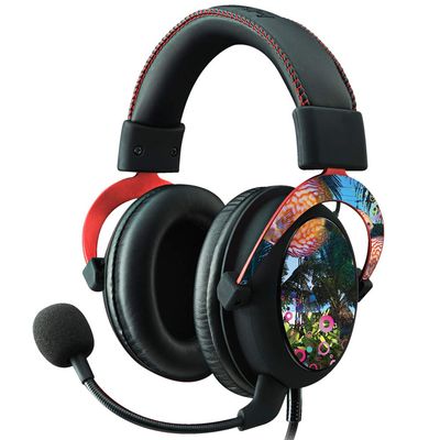 MightySkins Skin Compatible with Kingston HyperX Cloud II Gaming Headset - Psychedelic Vacation | Protective, Durable, and Unique Vinyl Decal wrap Cover | Easy to Apply, Remove, and Change Styles