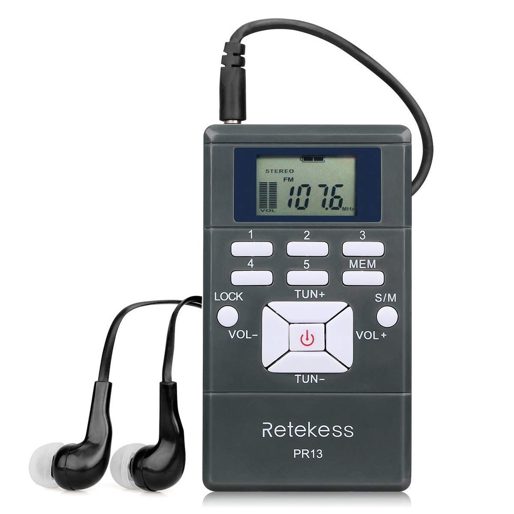 Retekess PR13 Portable FM Radio, Pocket FM Receiver, Pack of 1