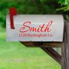 Mailbox Decals Personalized Address and Street Name Outdoor Stickers VWAQ-CMB1 (19 Inch X 9 Inch, Red) view 3