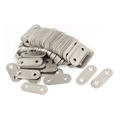 uxcell Stainless Steel Corner Brace Flat Mending Repair Plate 40x15x2mm