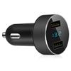 LIHAN 2 USB Car Charger,12V/24V Voltage Meter, Black view 1