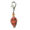 Charm, Zipper Pull Charm,Genuine Gemstone Skull with Austrian Crystal + GIFT BAG view 1