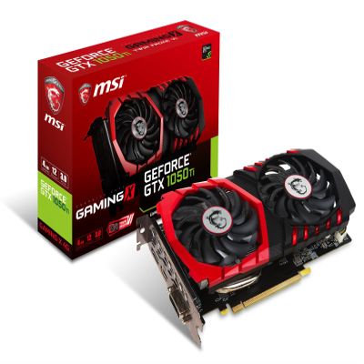 msi Computer Video Graphic Cards GeForce GTX 1050 TI Gaming X 4G, 4GB