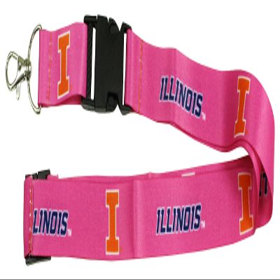 R and R Imports Illinois Fighting Illini Pink Lanyard Officially Licensed Collegiate Product