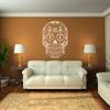 Vinyl Sugar Skull Wall Decal Skull Wall Sticker Mexican Wall Decor Wall Graphic Wall Mural Home Art Decor Small,Black view 2