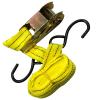 BlueDot Trading Bundle of 24 Pieces Quick Release Ratchet Tie Down Set - Heat Treated Vinyl Coated S Hooks & Cargo Straps for Moving, Motorcycles, and Securing view 2