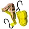 BlueDot Trading Bundle of 24 Pieces Quick Release Ratchet Tie Down Set - Heat Treated Vinyl Coated S Hooks & Cargo Straps for Moving, Motorcycles, and Securing view 3