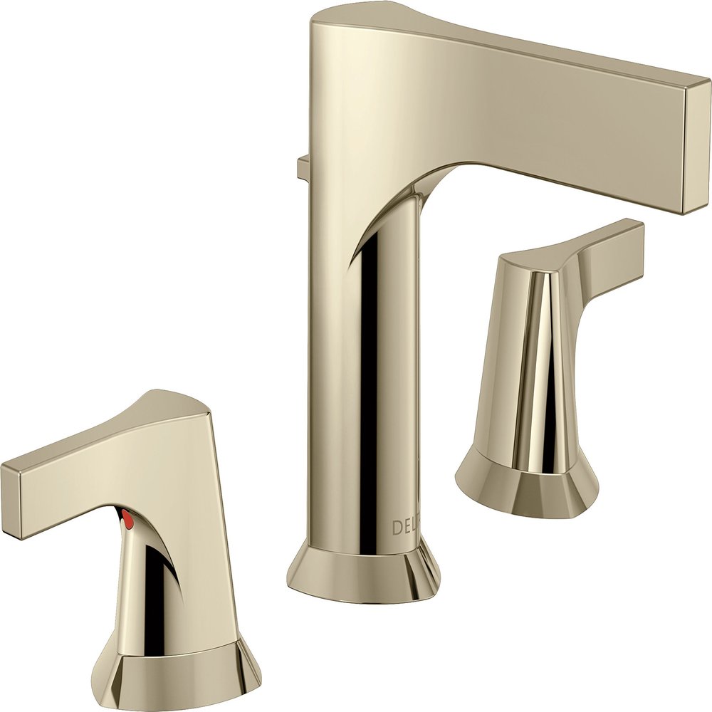 Delta Faucet 3574-PNMPU-DST, Polished Nickel Zura Two Handle Widespread Lavatory Faucet