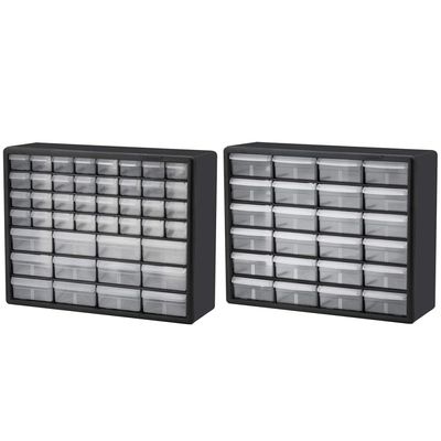 Akro-Mils 10124 24 Drawer Plastic Parts Storage Hardware and Craft Cabinet, 20-Inch x 16-Inch x 6.5-Inch, Black