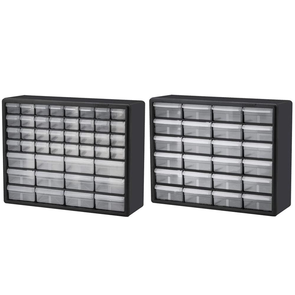 Akro-Mils 10124 24 Drawer Plastic Parts Storage Hardware and Craft Cabinet, 20-Inch x 16-Inch x 6.5-Inch, Black