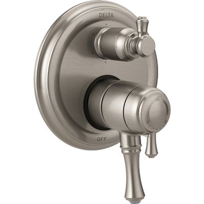 DELTA FAUCET T27997-SS, Stainless Cassidy Traditional Monitor 17 Series Valve Trim with 6-Setting Integrated Diverter