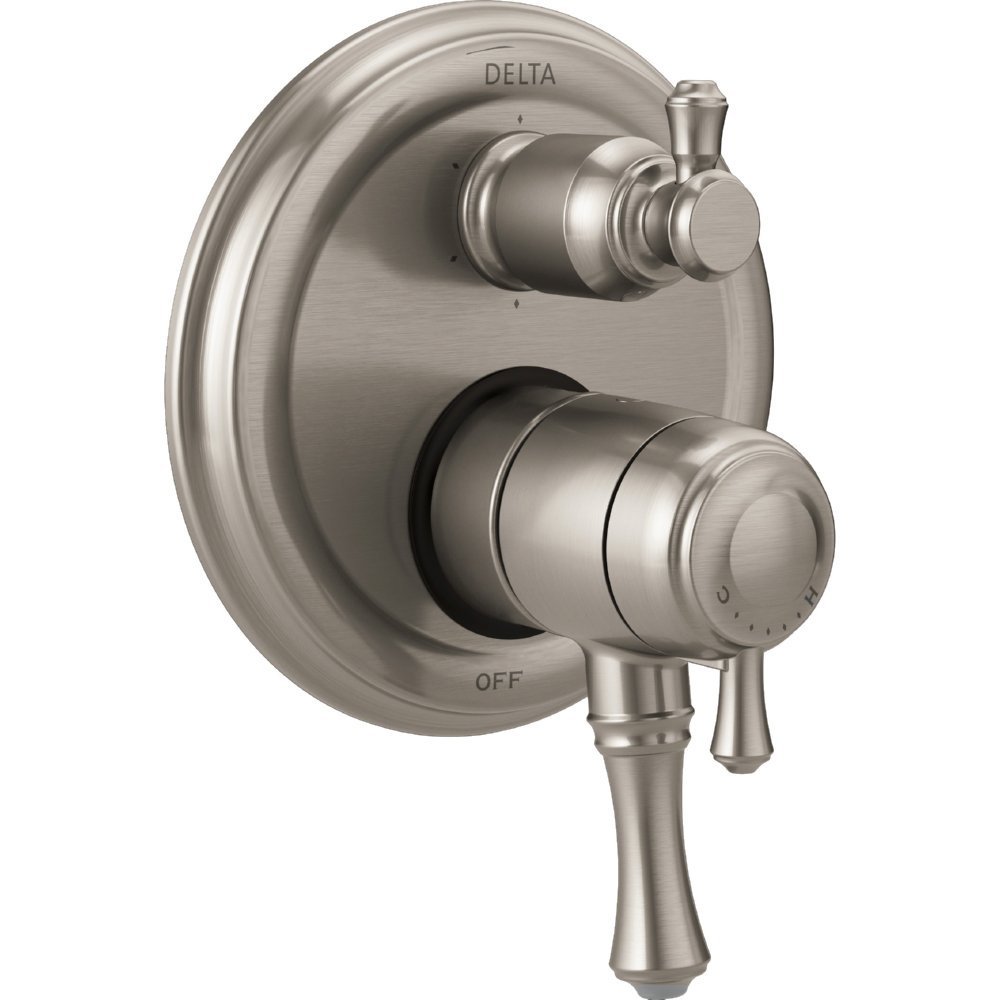 DELTA FAUCET T27997-SS, Stainless Cassidy Traditional Monitor 17 Series Valve Trim with 6-Setting Integrated Diverter