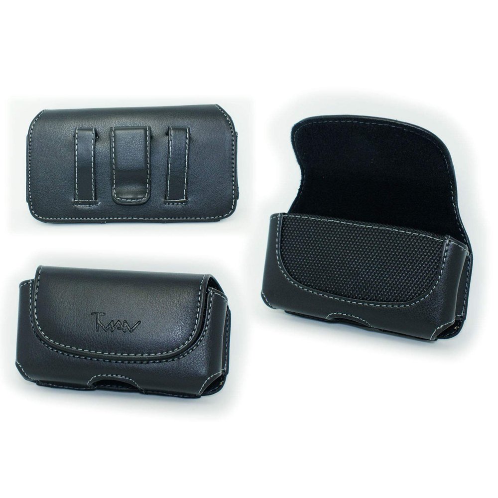 yan Black Case Pouch Belt Holster with Clip/Loop for Verizon LG Octane VN530