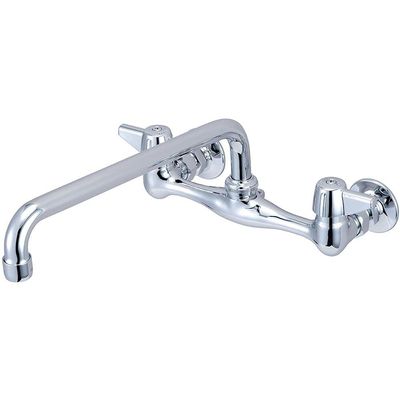 Central Brass 0047-UA3 Two Handle Wallmount Kitchen Faucet in Chrome