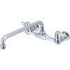 Central Brass 0047-UA3 Two Handle Wallmount Kitchen Faucet in Chrome view 1