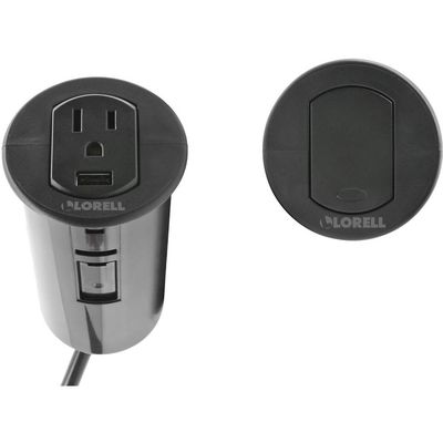 Lorell Grommet Mount 3-Prong Power Socket Grommet Mount 3-Prong Power Socket