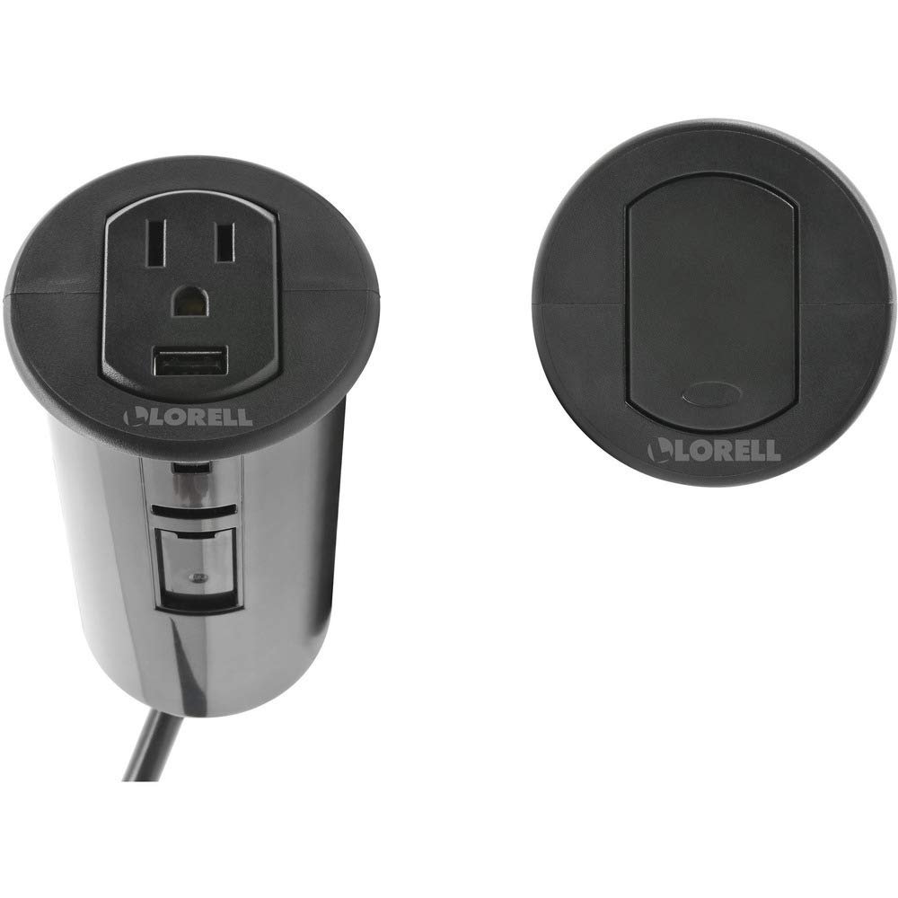 Lorell Grommet Mount 3-Prong Power Socket Grommet Mount 3-Prong Power Socket