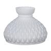 B&P Lamp 10" Opal Diamond Quilted Pattern Student Glass Shade with Crimped Top view 1